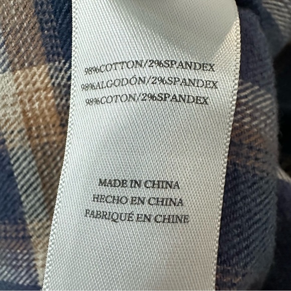 Rails Sussex Mustang Harvest Oat Button Up Shirt Long Sleeve XL Blue Brown NWT - Picture 6 of 10